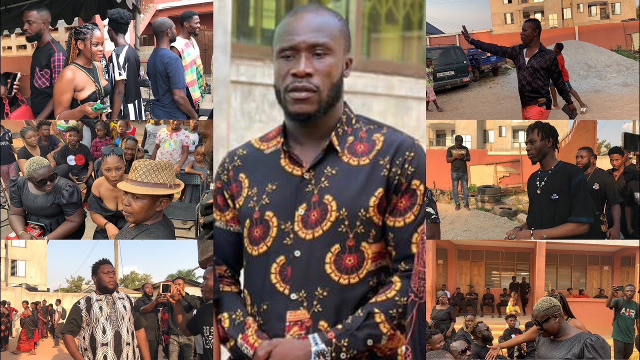 Wayosi,Akabenezer, Kweku flick, Frank Naro & all stars mourn with blogger at mum’s funeral