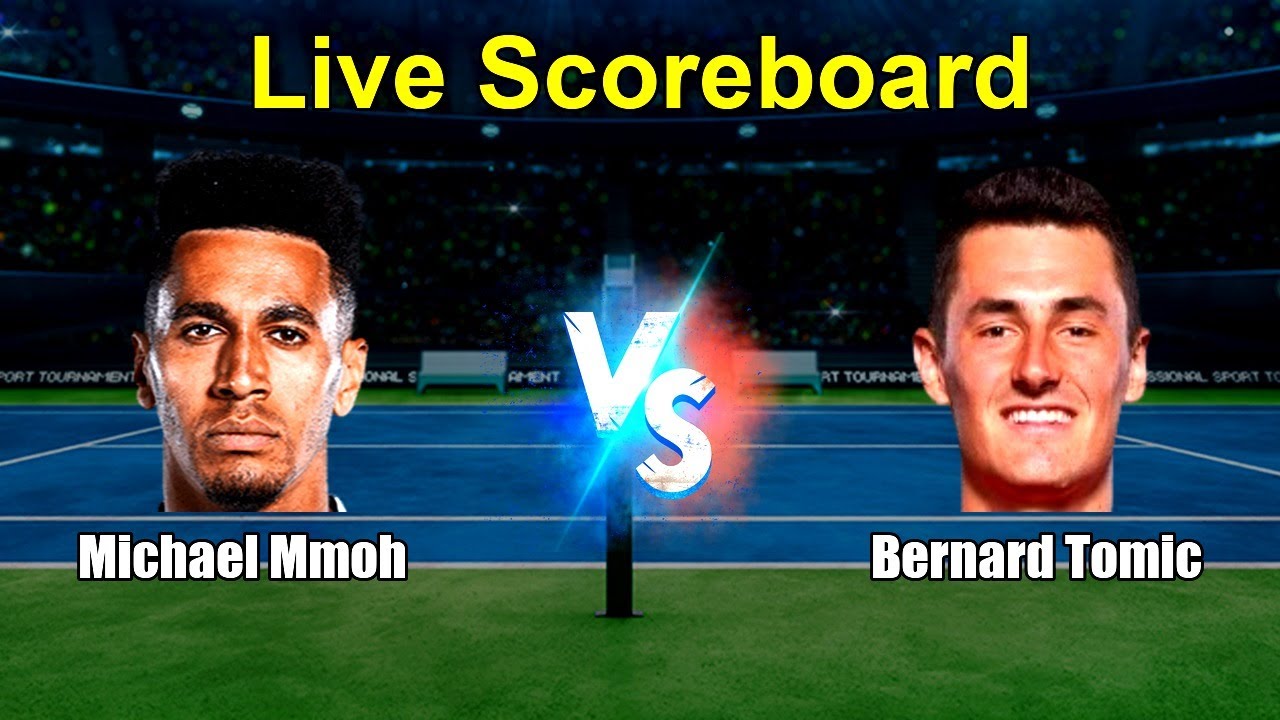 Michael Mmoh vs Bernard Tomic Live Score - ATP Challenger Little Rock, USA Men Singles