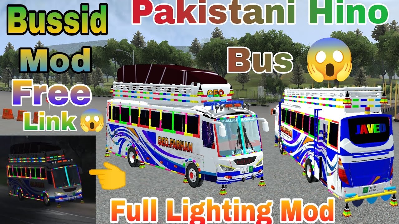 Pakistani Hino Bus Mod Bussid&bull;Free link Bus simulator Indonesia