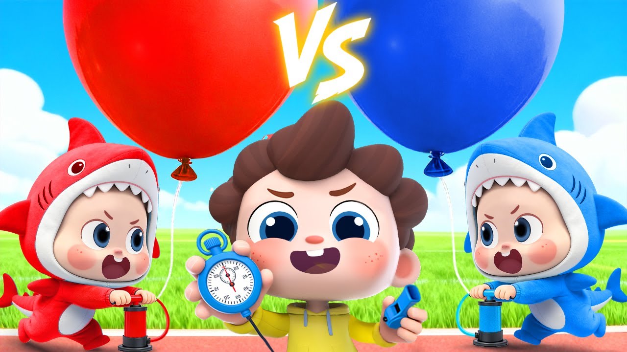 ポンポンふうせん！あおチーム VS あかチーム！ | イエス！ネオ | 赤ちゃんが喜ぶ歌 | 童謡 | アニメ | 動画 | ベビーバス| BabyBus