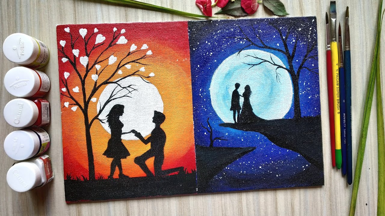 Day & Night Art Painting / Acrylic painting for Beginners / Draw with David