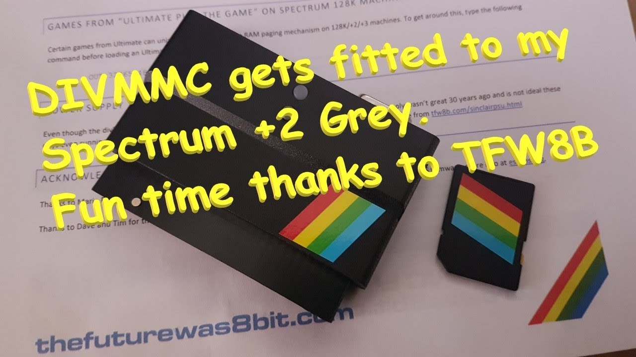 ZX Spectrum 128+2 Grey with DIVMMC from TFW8B