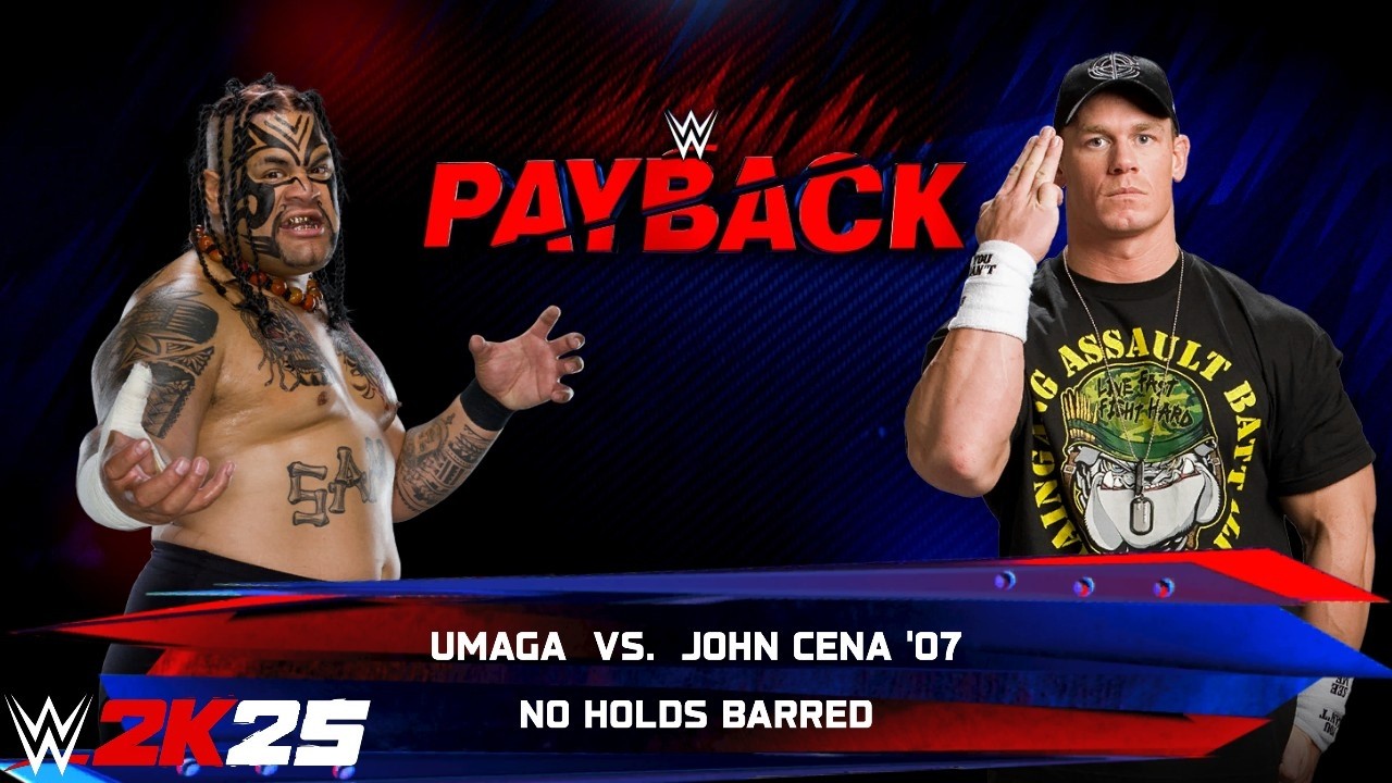 WWE 2k25 - Умага против Джона Сины '07: Матч без правил на Payback