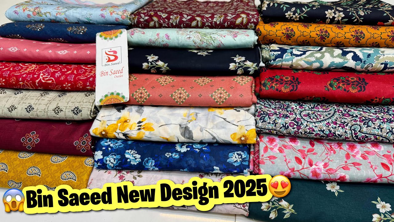 Original Bin Saeed Lawn 2025 | Bin Saeed Digital Lawn 2025 | Bin Saeed New lawn Collection 2025