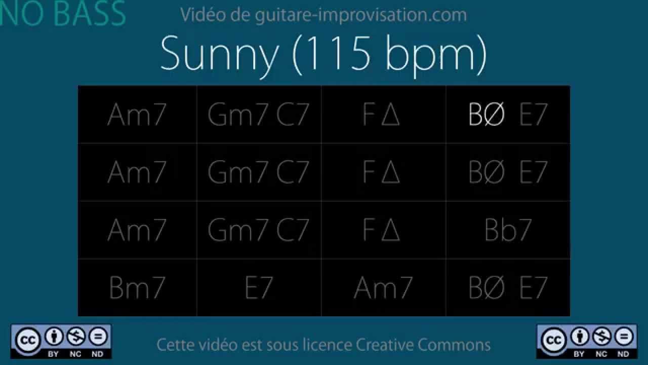 Sunny (115 bpm) NO BASS : Backing Track
