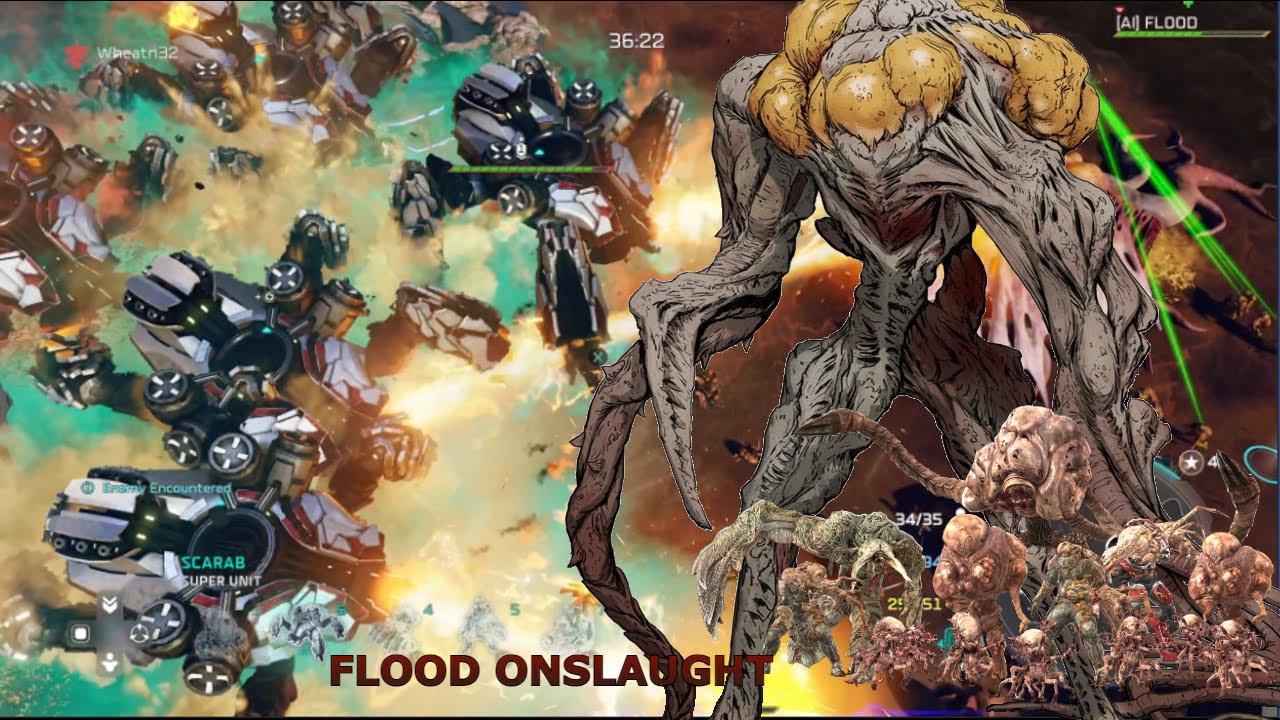 Halo Wars 2 - Surviving against the FLOOD! (Flood Onslaught Mod)