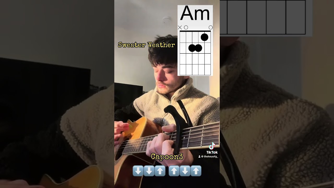 How to play sweater weather by the neighbourhood! #guitar #guitartutorial #guitarra #tutorial