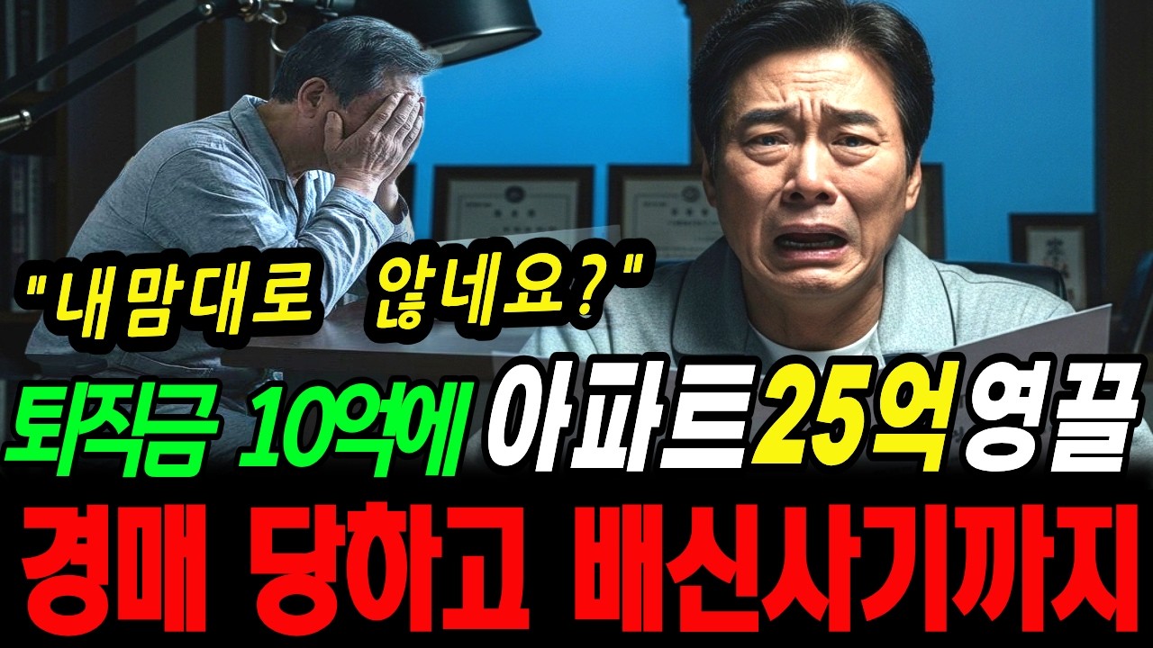 [노후자금사연]평생모은 퇴직금 10억 영끌해서 25억주고산 아파트 경매,배신사기이당했습니다.| 노후 자금 사연 | 시니어사연 | 노후사연 | 감동사연 | 오디오북 |
