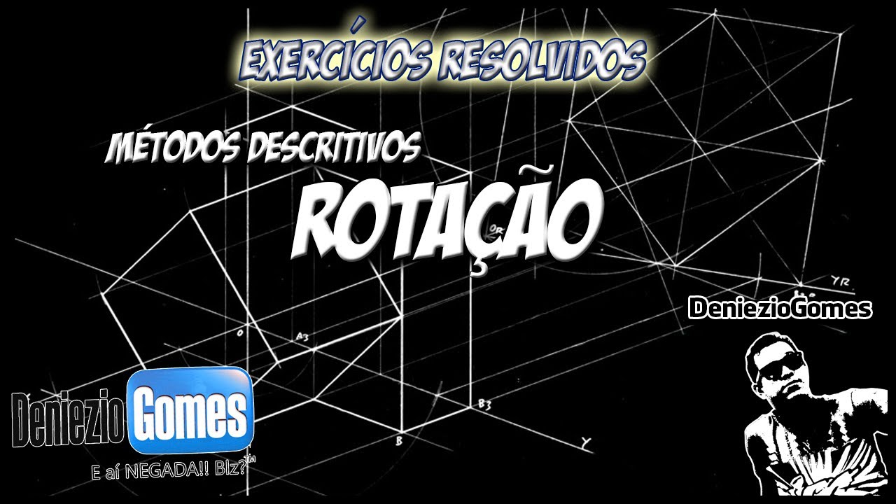 Geometria Descritiva - Rotação - Exercícios resolvidos (3/6)
