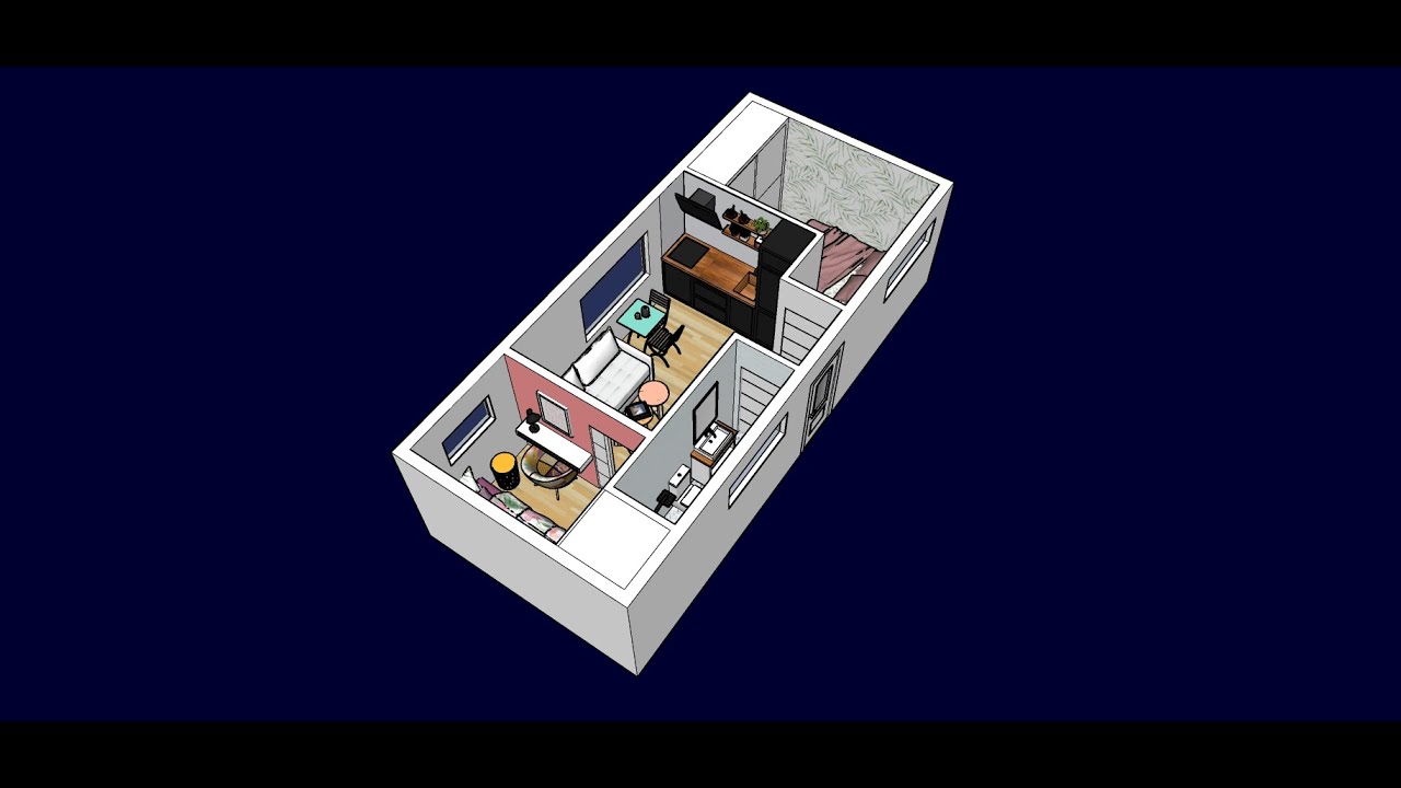 CASA 9x4  CON 2 HABITACIONES