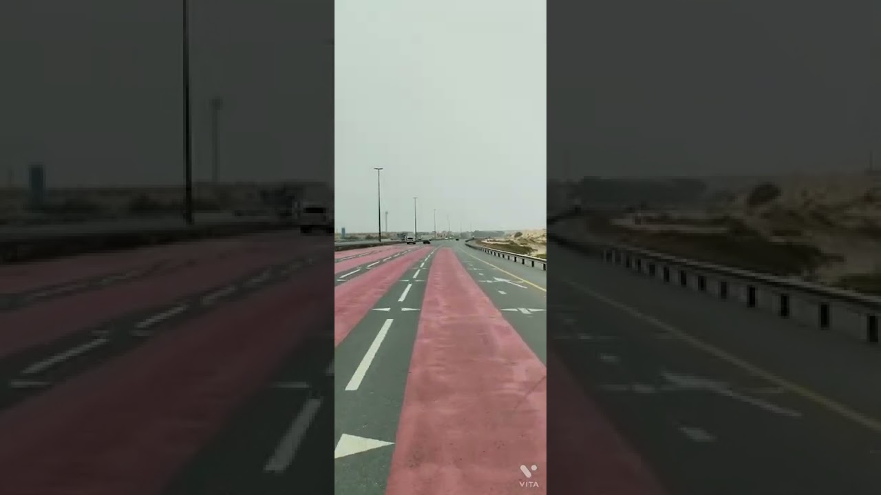 Dubai road writing on the track speed limit Road #short video