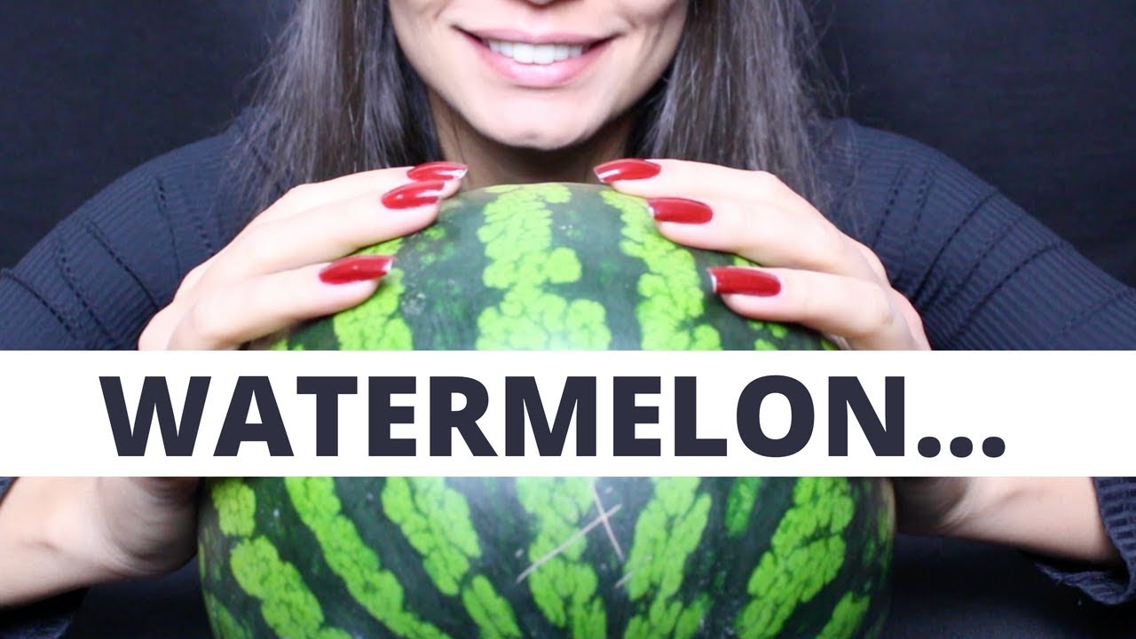 ASMR WATERMELON TAPPING, SCRAPING AND SCRATCHING SOUNDS (NO TALKING)