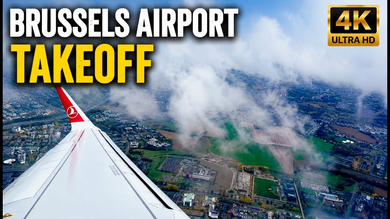 ✈️ Brussels Airport Takeoff 2026 | Ultra HD 4K Flight Experience