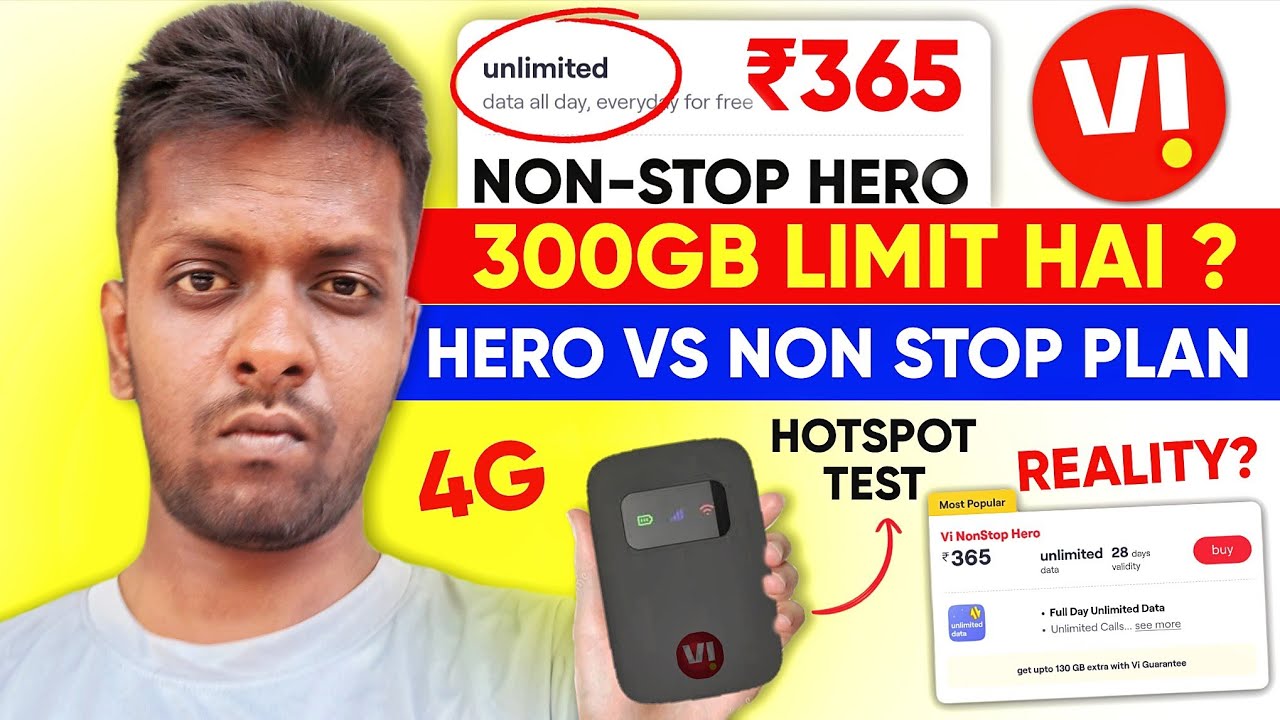 Vi Non-Stop Hero Plan Reality || 300Gb Limit ? - Best Data Plan From Vi 2025 🔥 #vi5g #vi4g