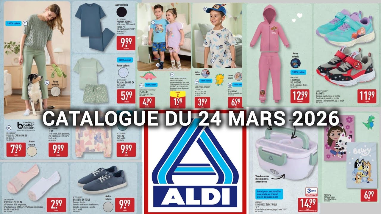Aldi Arrivage de la Semaine 24.03 au 30.03 ❣️ Textile jardinage Cuisine 📍 #Catalogue #aldi