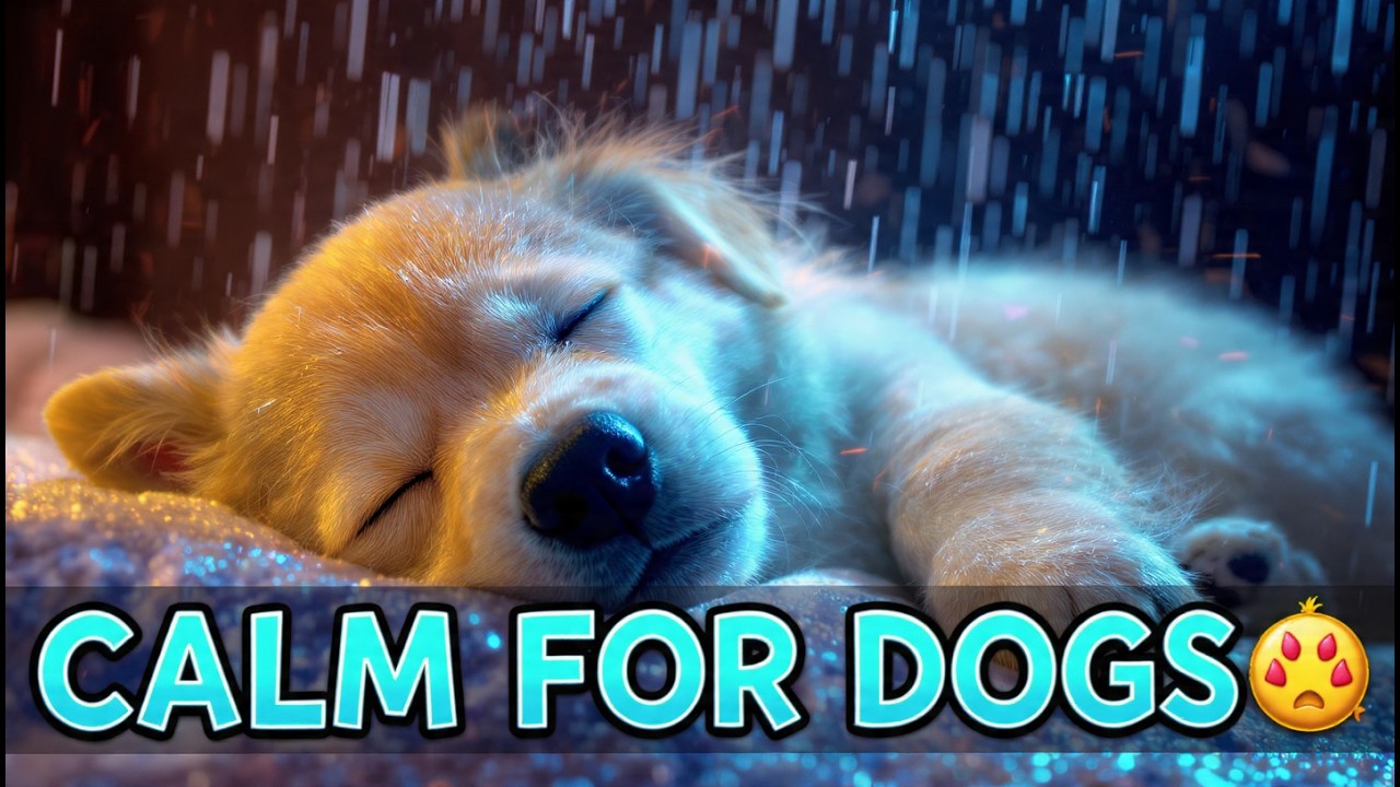 Calm Music for Dogs 🐶🧸 Cozy Rainy Theme 🌧 | Dog Sleep Music 💤 (1 hour)