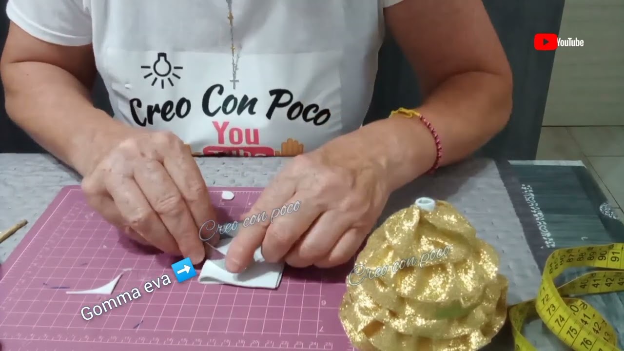 Ti piace il mio Bellissimo angelo?tutorial Easy angelo dy natale creato con poco gomma eva nastro