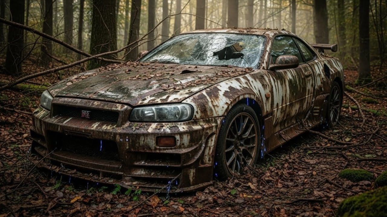 Abandoned Black Nissan Skyline GT-R R34 1999 | Full ASMR Restoration to Perfection
