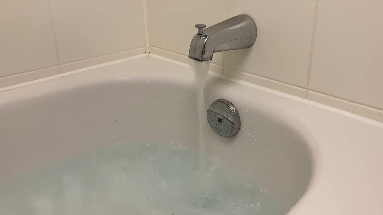 Bathtub filling ASMR // Water with Ice Cubes for Stress Relief