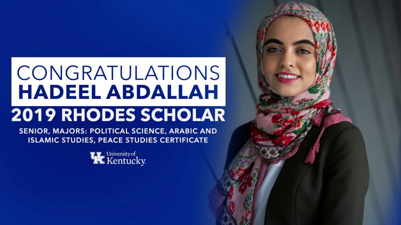 Meet UK's Newest Rhodes Scholar, Hadeel Abdallah (2018 Video)