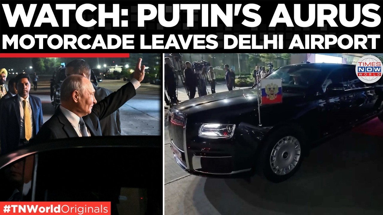 WATCH: Putin&rsquo;s Motorcade Rolls Out of Delhi Airport After Grand Red Carpet Welcome | BRICS 2026