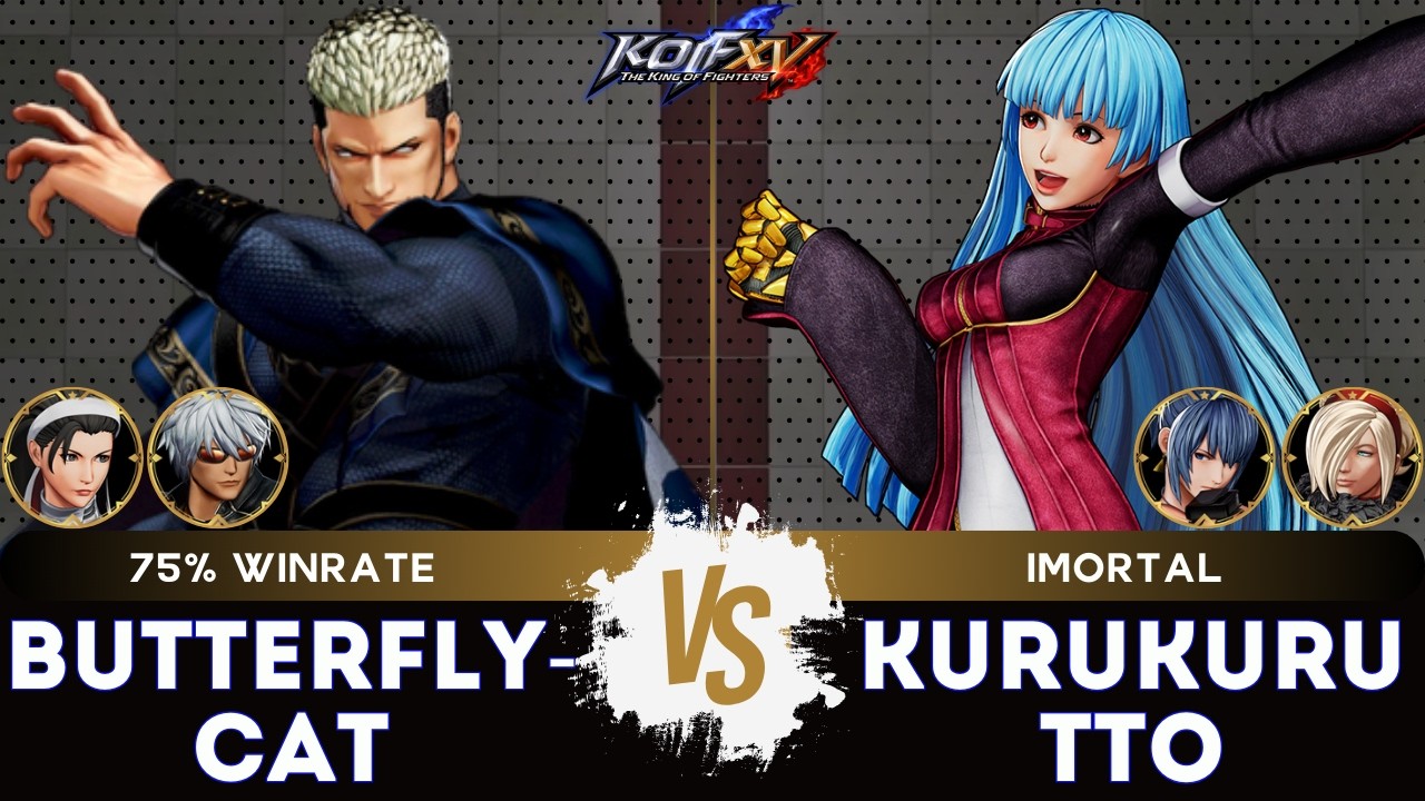 KOF XV ▰ BUTTERFLY-CAT (K'/Goenitz/Chizuru) 🆚 KURUKURUTTO (Kula/Leona/Ash) 🎞️Replay Match - 3/26