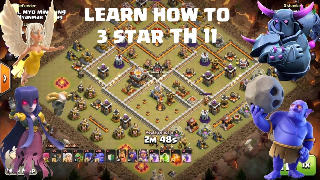 TH11 war attack Strategy 2018 | Clash of Clans | Three Star