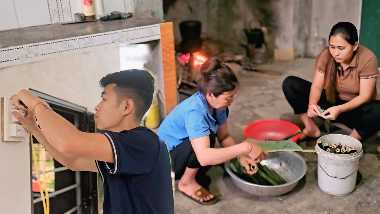 He and Vu's mother made cakes to sell, and Vu installed the electrical system.
