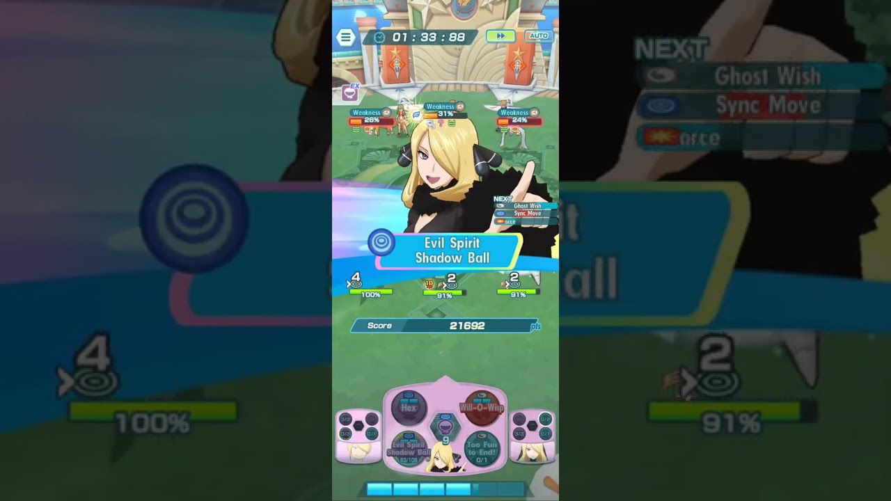 Volo (Alt.) + SSR Cynthia + Variety Cynthia - Gym Leader battle (Blue) - Circuit 3, Offtype