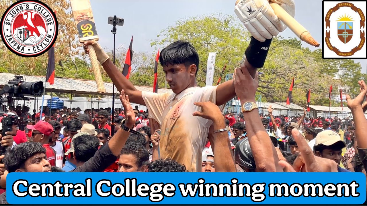 Jaffna Central College winning moment | Battle of the North | #bigmatch #schoolcricket 