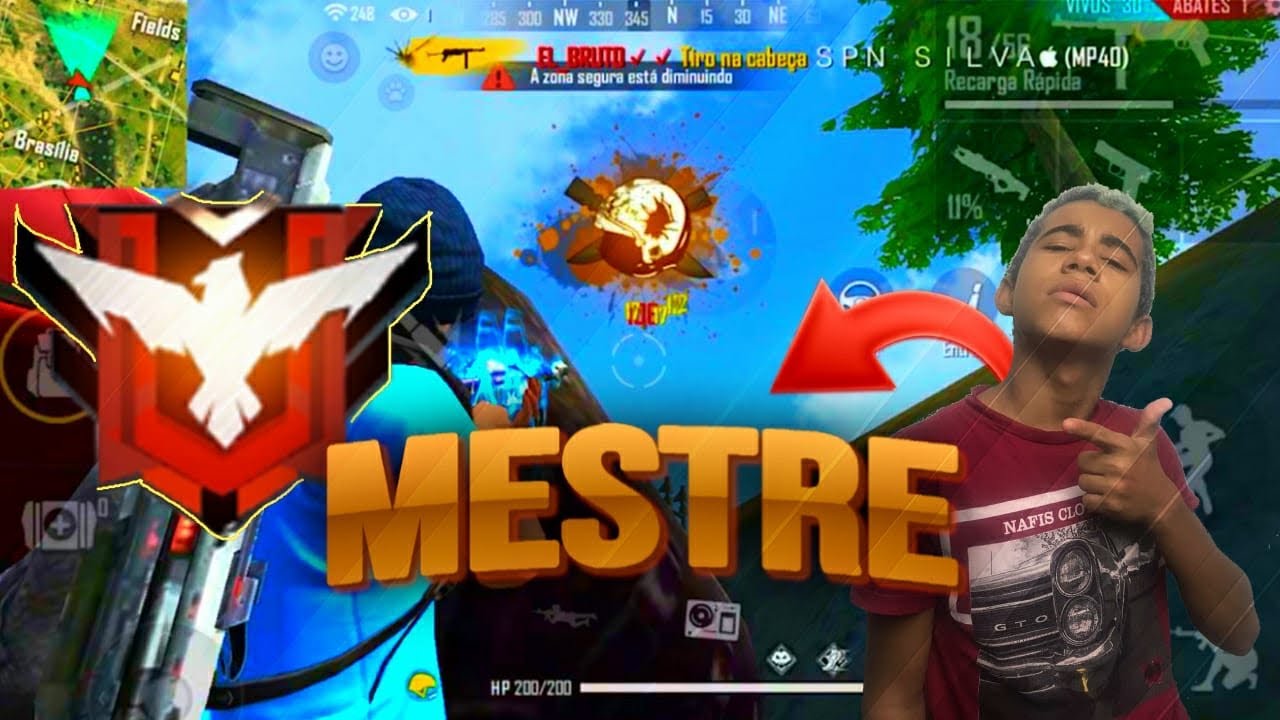 PEGUEI MESTRE SOLO PELA PRIMEIRA VEZ 😱🔥- FREE FIRE