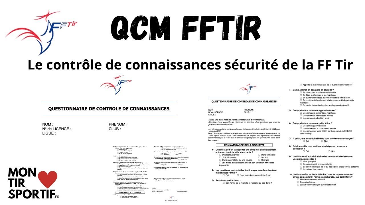 Se préparer au  QCM FFTir sur la sécurité