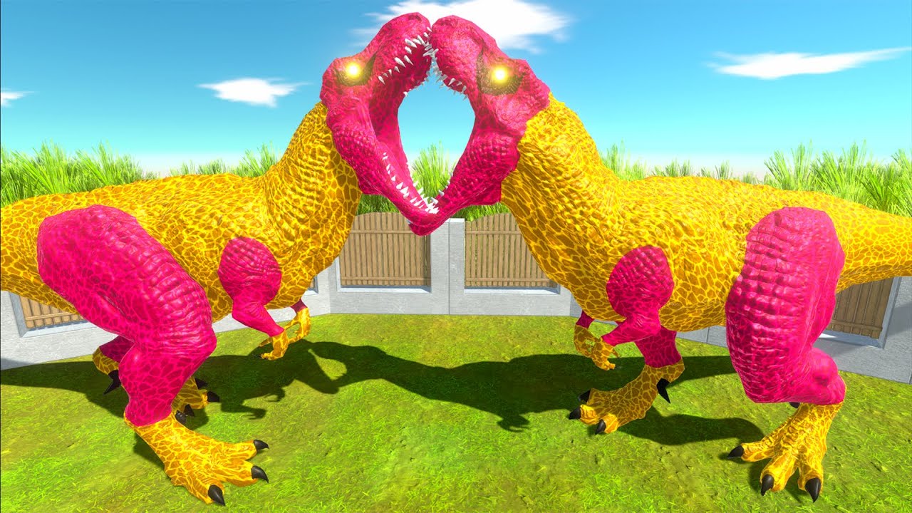 FLAME TYRANNOSAURUS REX DEATH RUN - Animal Revolt Battle Simulator
