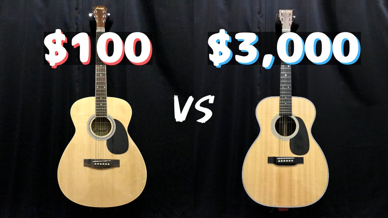 $100 vs $3,000 | Cheap Guitar vs Expensive Guitar | Acoustic Guitar Comparison