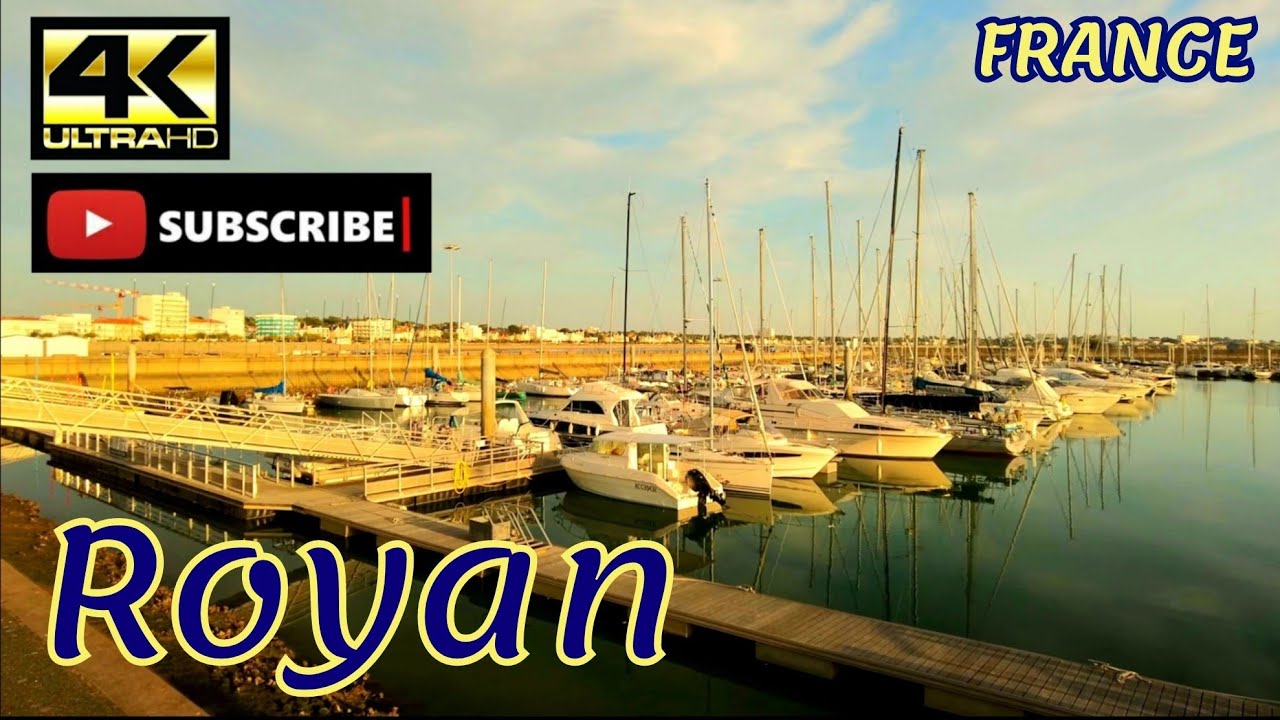 France 🇲🇫 Virtual walk around Port de Royan/Marina Royan,  [4K]