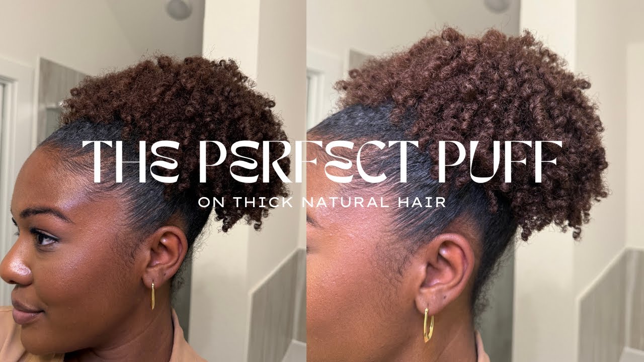 QUICK & EASY Perfect Puff Tutorial for Thick Type 4 Natural Hair | Old Twist Out 