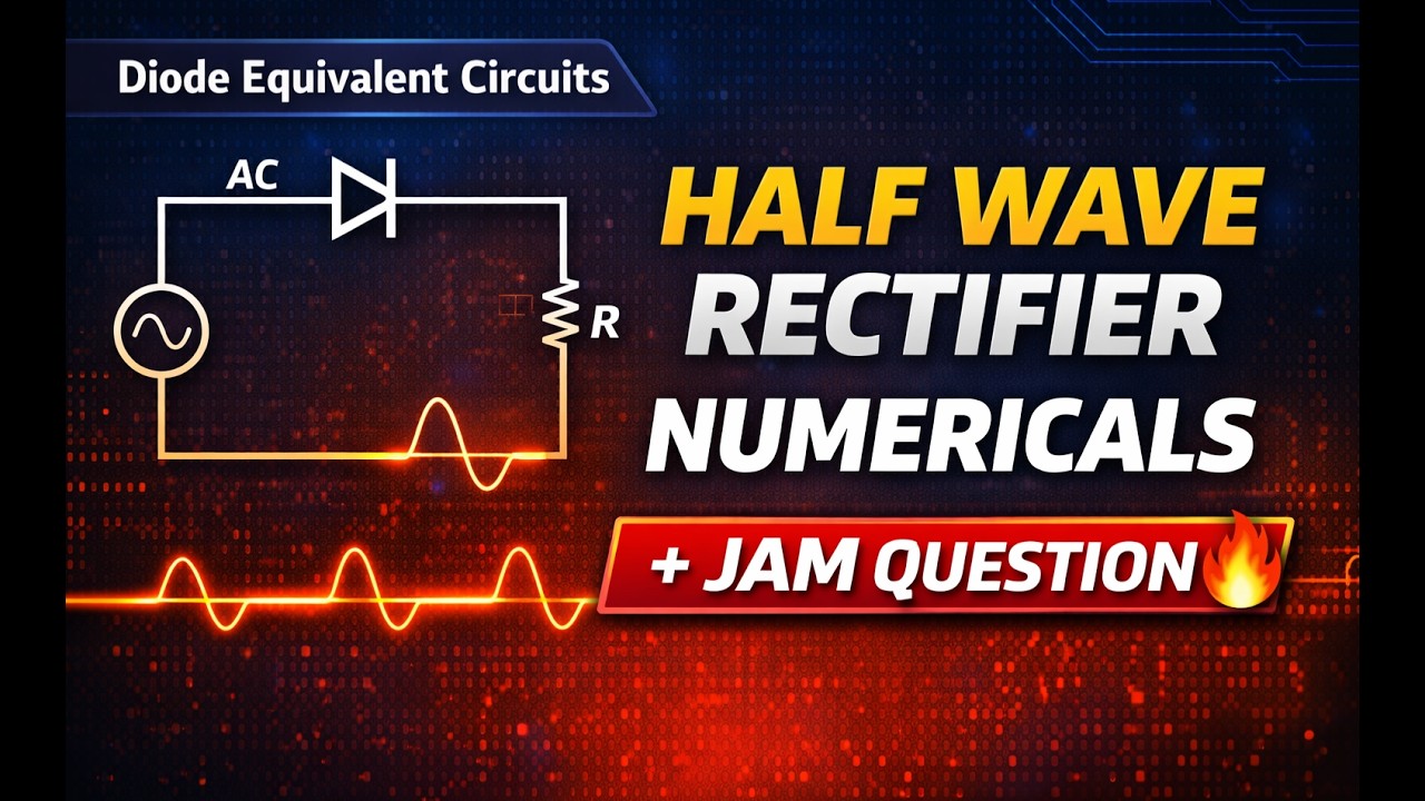 Half Wave Rectifier Numericals + Diode Equivalent Circuits | Bonus JAM Question