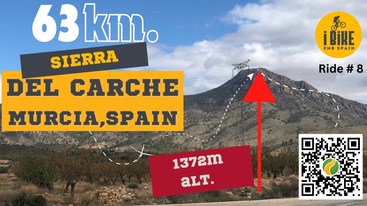 Ride 8 Sierra del Carche Pico de la Madama Murcia ascent and fast Descent. 63km ride to 1320m alt.