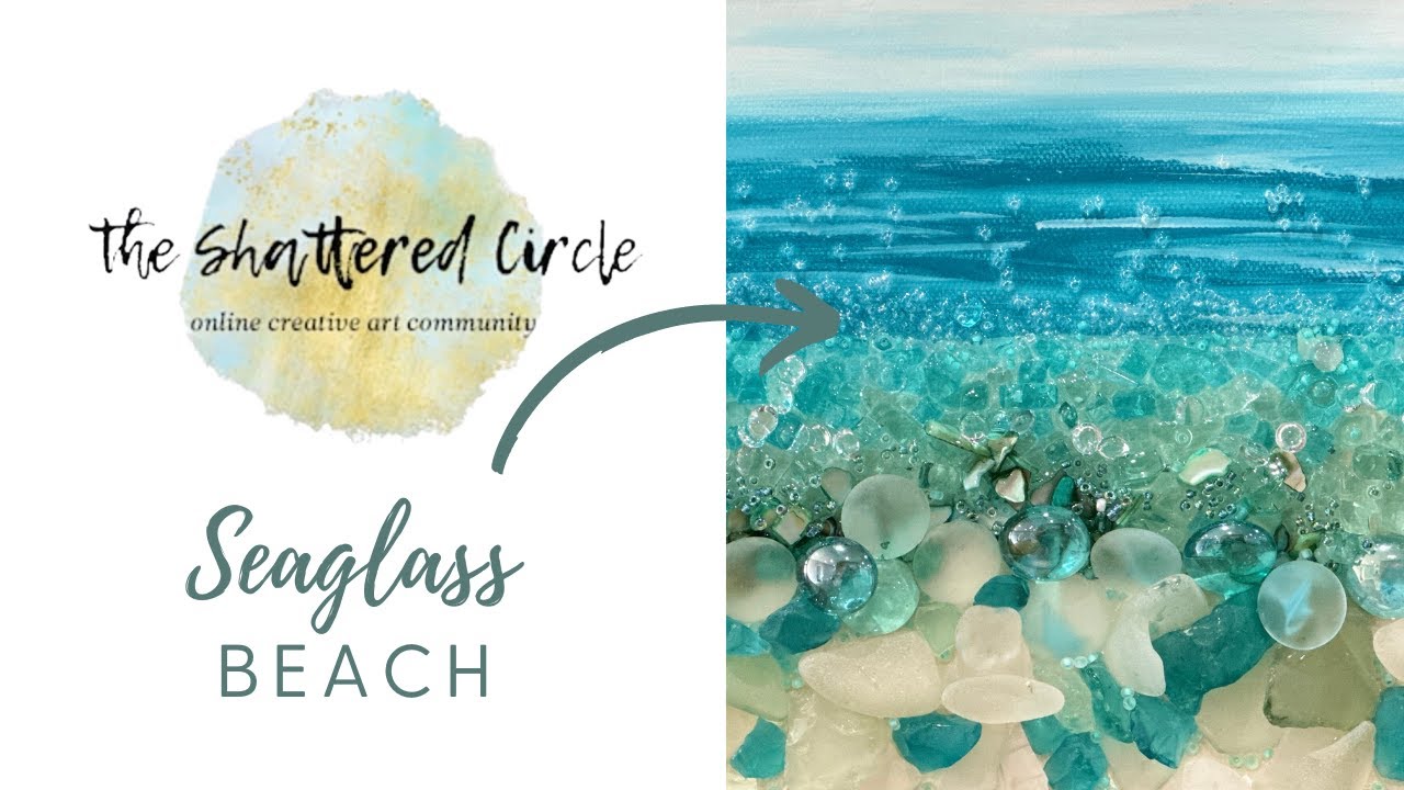 DIY Seaglass Beach Art (Beginner Glass & Resin Art Tutorial)