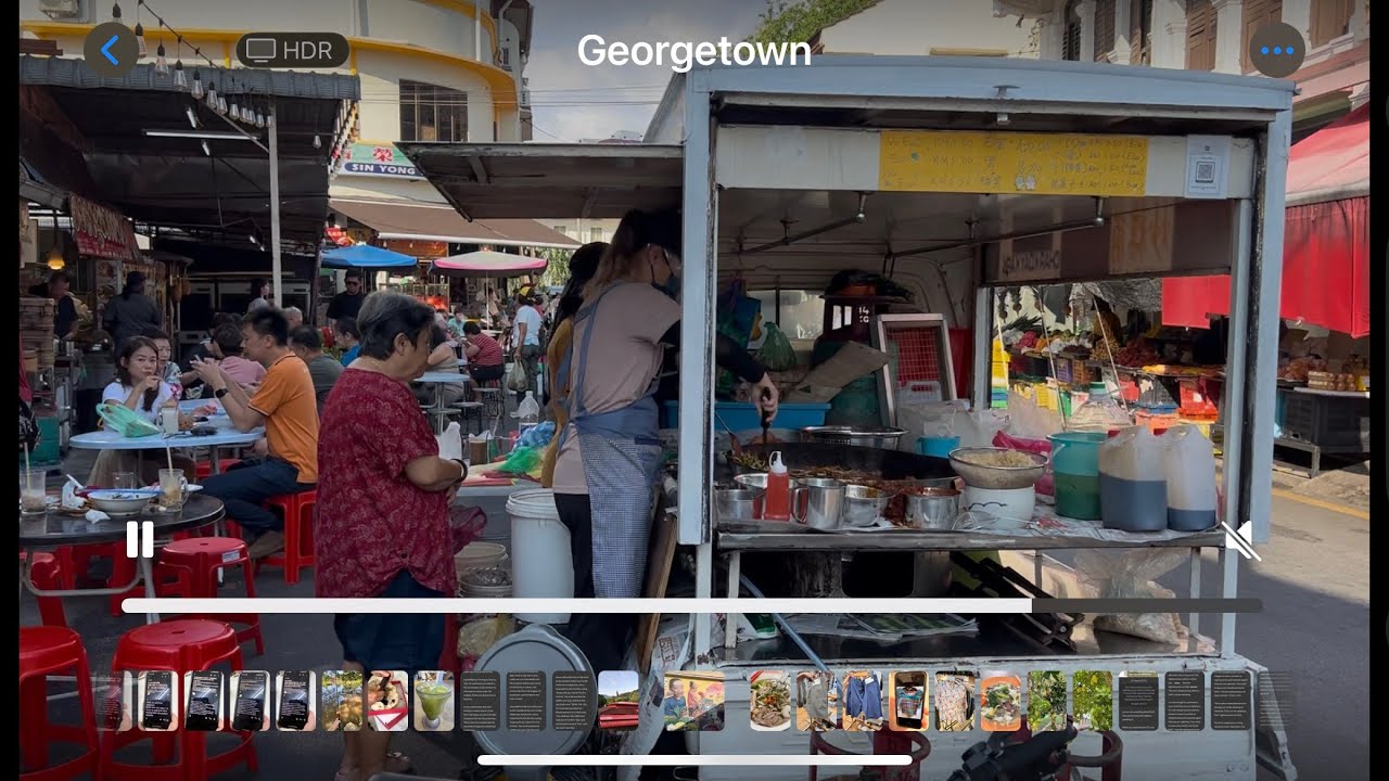 Jolly vibrant morning market at PT, Penang