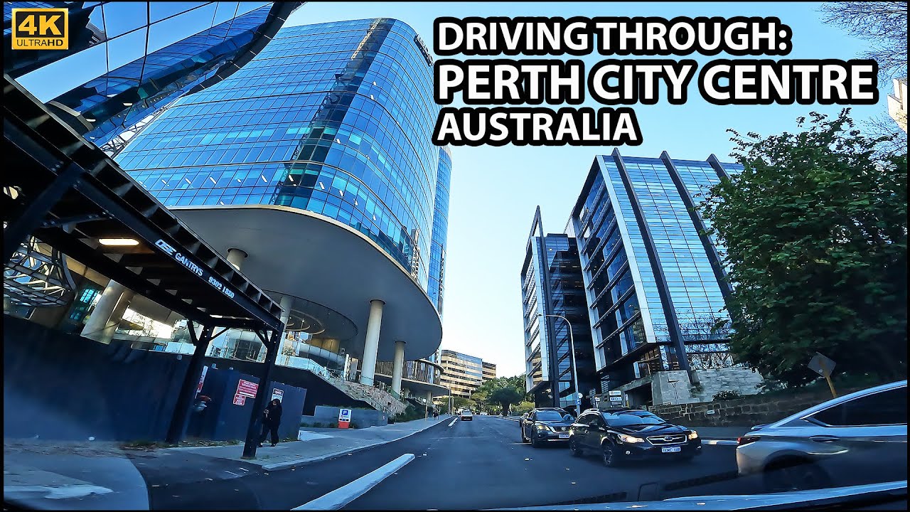 Driving in Perth: Driving Through Perth City Centre (Western Australia) - 4K Super HD