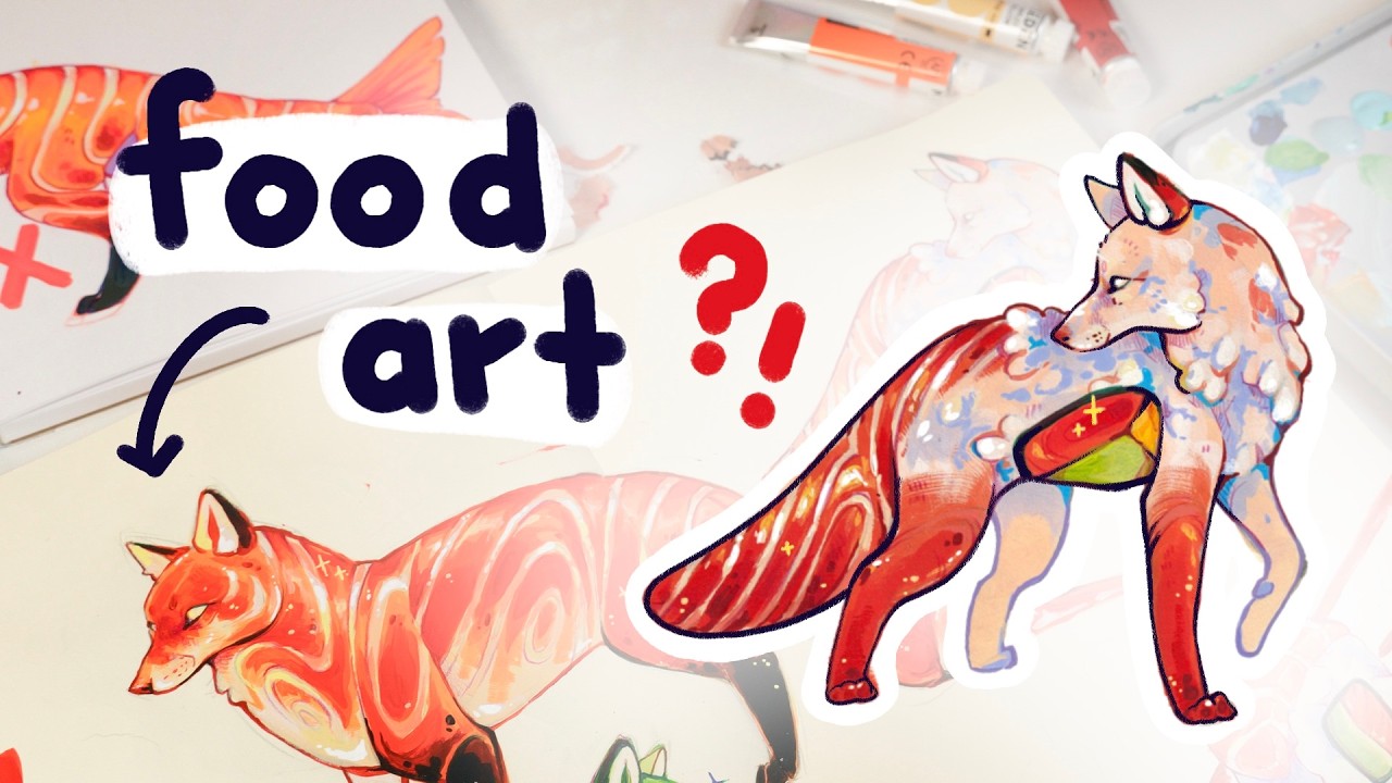 painting weird animal combos || sketchbook spread