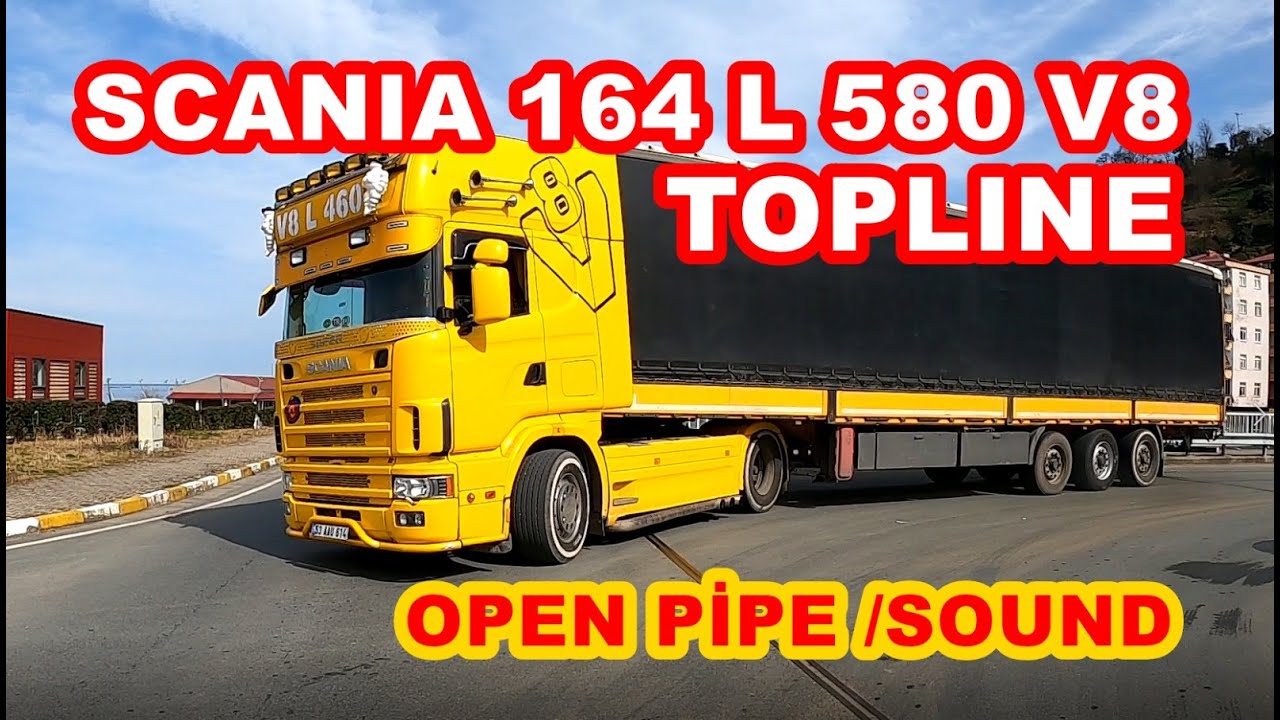 SCANIA 164 L 580 V8 TOPLINE / OPEN PİPE / SOUND EGZOZ /KORNA