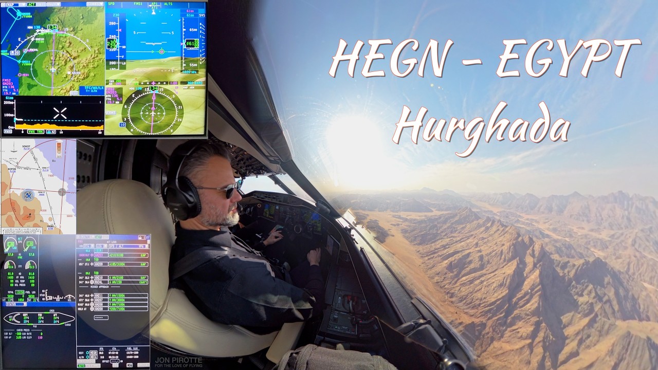 Flying to Hurghada HEGN EGYPT approach landing ifr instruments GPS Spoofing