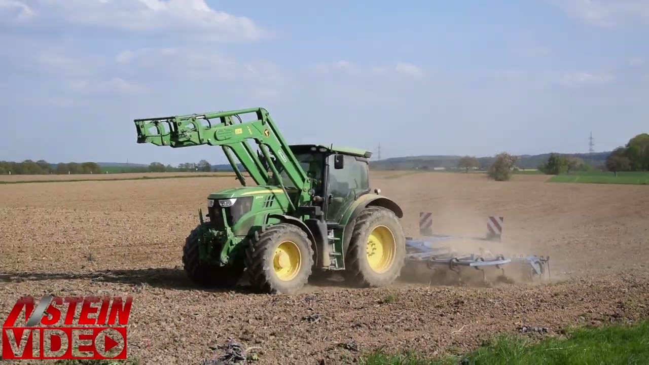 John Deere 6140R am Grubbern 2022 mit dem Saphir Grubber / Sound  🚜 Vorbereitung für die Maisaussaat
