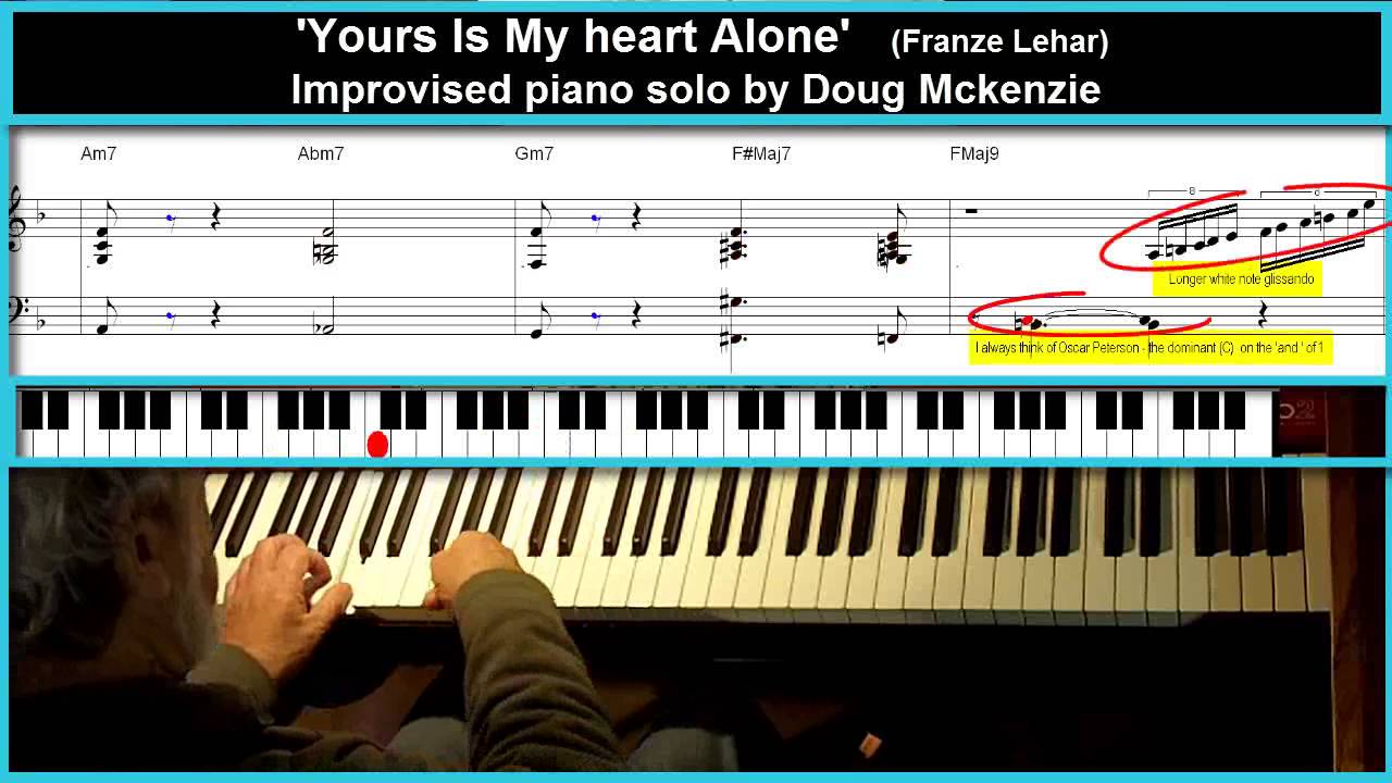 'Yours Is My Heart Alone' - jazz piano tutorial