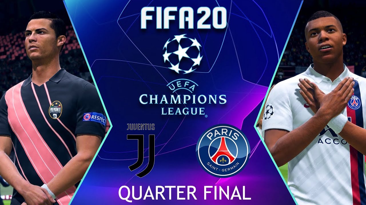 Juventus vs PSG | FIFA 20 UEFA Champions League Quarter Final | Full Match