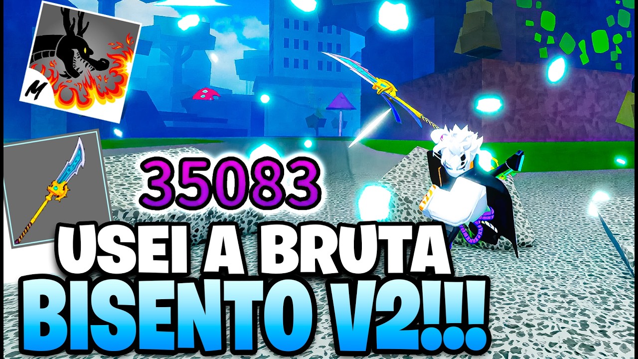 USEI a BISENTO com a ICE DESPERTADA para CAÇAR no BLOX FRUITS!!!