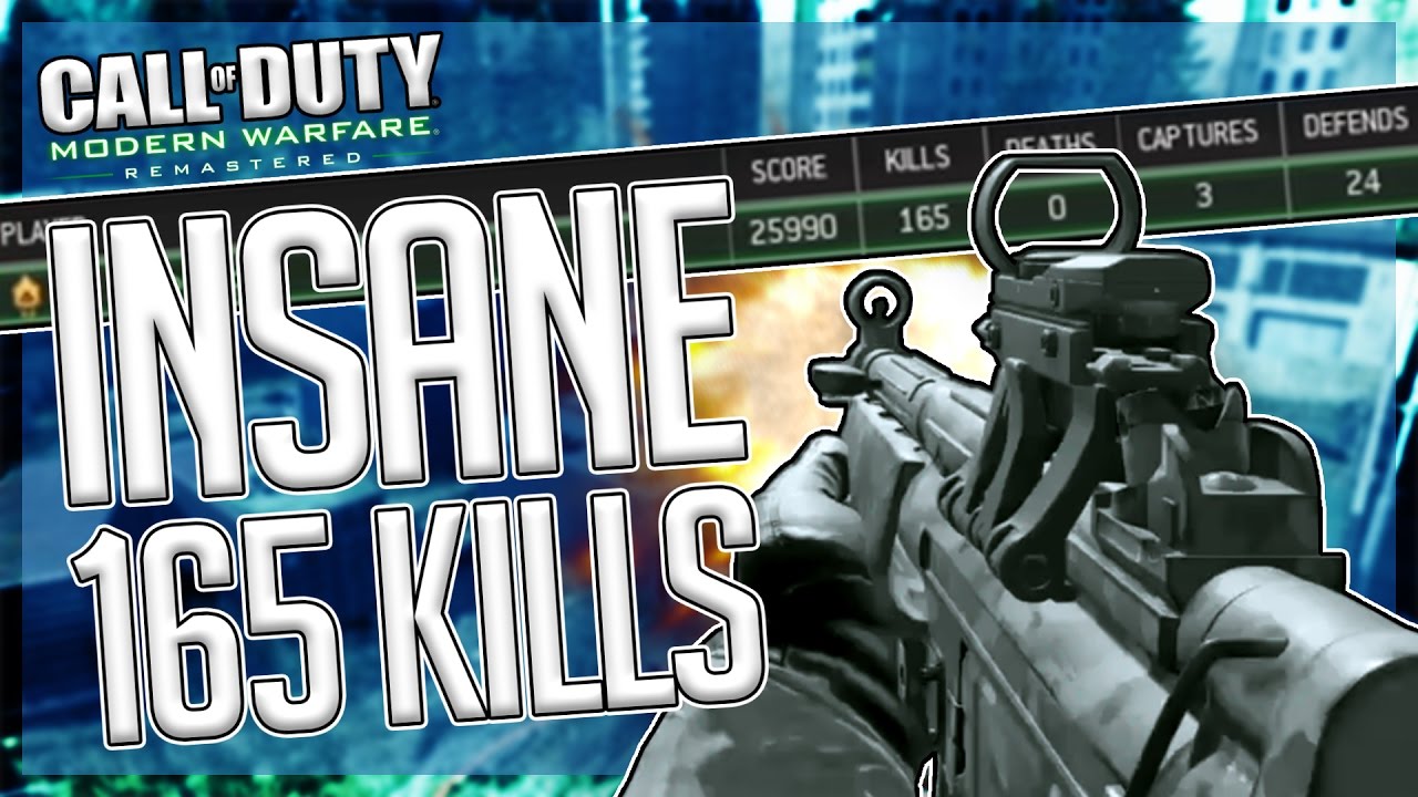 WORLD RECORD 165 KILLS on MWR! [Modern Warfare Remastered 100+ Kills]
