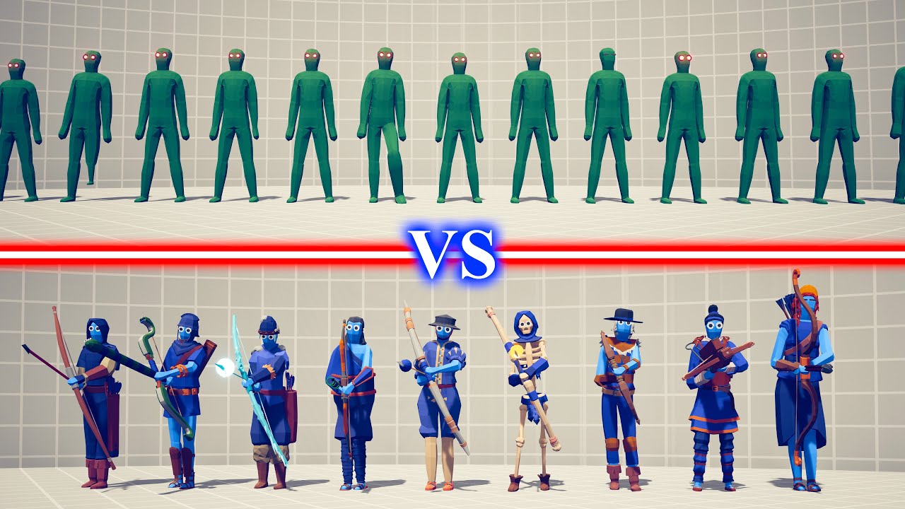 ZOMBIE TEAM vs ARCHERS TEAM - Totally Accurate Battle Simulator TABS